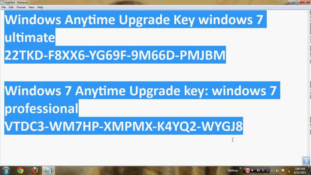 windows 7 64bit key